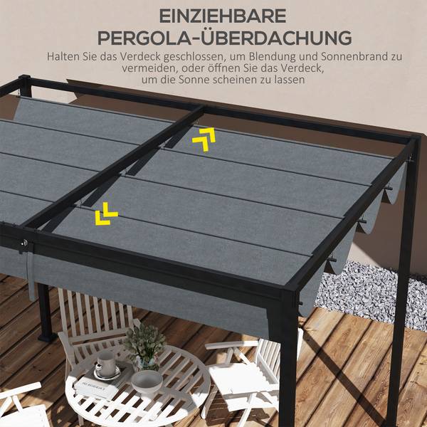 Ersatzdach 84C-466V00CG Grau - Textil - 245 x 23 x 286 cm