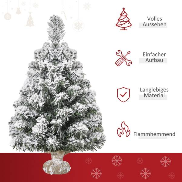 Weihnachtsbaum CD48 Weiß - Kunststoff - 32 x 60 x 32 cm