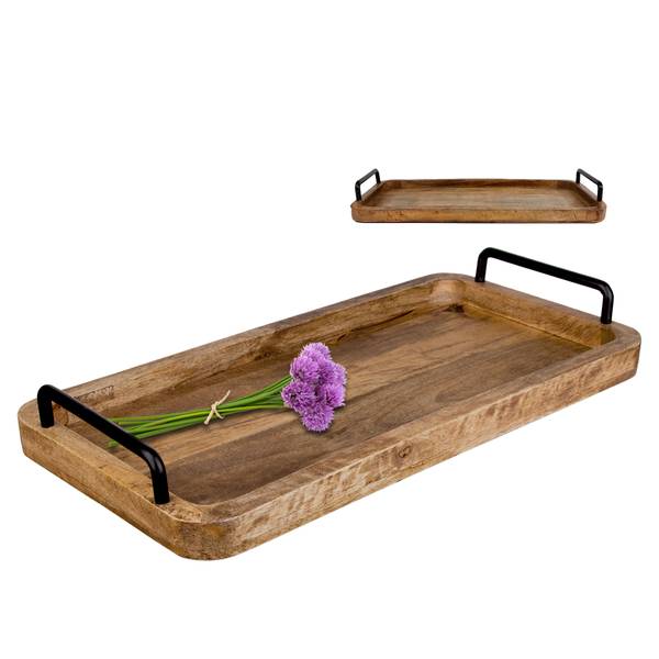 Serviertablett 1767853 Braun - Holzwerkstoff - 25 x 3 x 50 cm