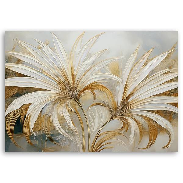 Tableau déco feuilles tropicales 120 x 80 cm