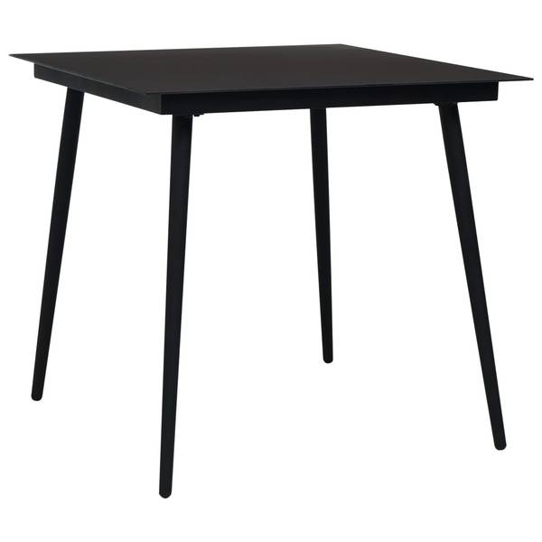 Garten-Essgruppe 3060213 (3-teilig) Schwarz - Stahl - PVC - 80 x 74 x 80 cm