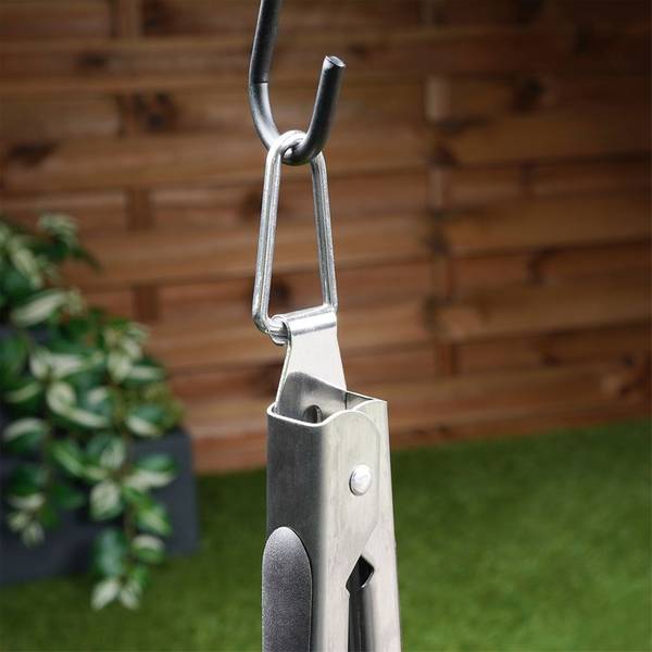 Grillzange 489166 Silber - Edelstahl - 15 x 5 x 39 cm