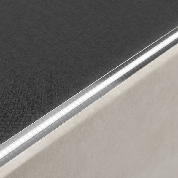 Polsterbett Nizza Beige - Breite: 140 cm