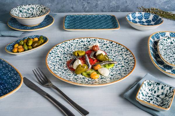 Assiette à dîner Lupin 2 él. Porcelaine - 30 x 2 x 30 cm