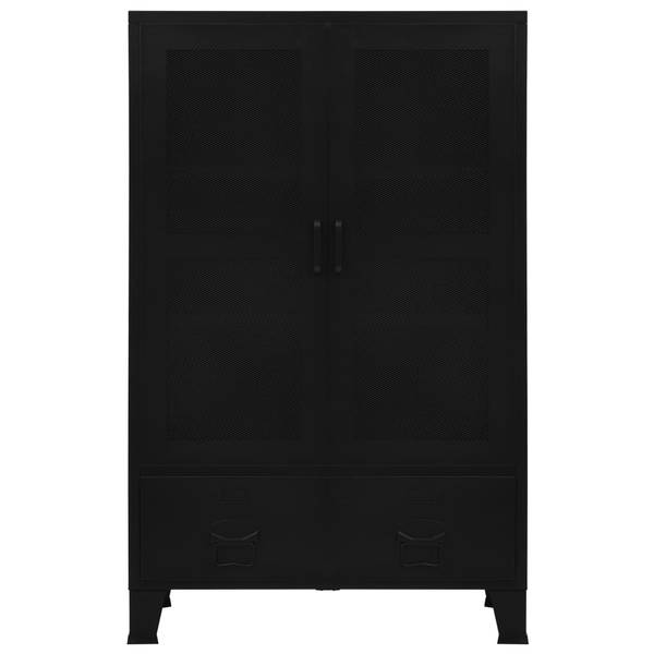 Armoire de bureau 145355 Noir - Acier - 75 x 120 x 75 cm