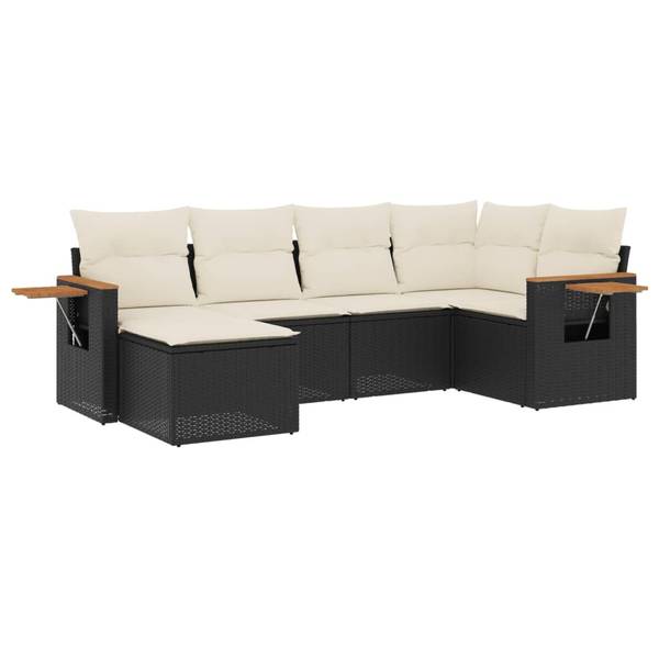 Garten-Lounge-Set 3034943-1 (6-teilig) Schwarz - Creme - Weiß
