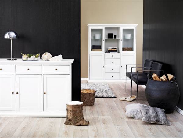 Sideboard Venedig Cremeweiß - Weiß