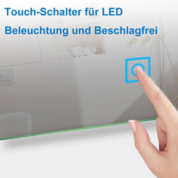 LED Spiegel Badspiegel JZ25X 80 x 60 cm