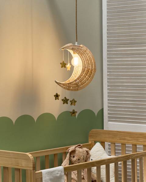 Pendelleuchten ORCHON Blau - Gold - Weiß - Rattan - 29 x 197 x 14 cm