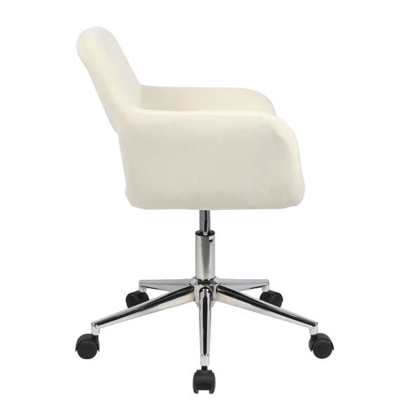 Schreibtischstuhl JILL Beige - Samt - 56 x 85 x 42 cm