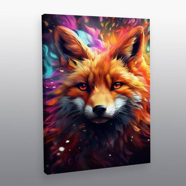 Leinwandbild Fox Abstract 80 x 120 cm