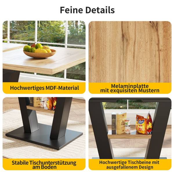Esstisch N620P24218182N Braun - Holzwerkstoff - 70 x 75 x 119 cm