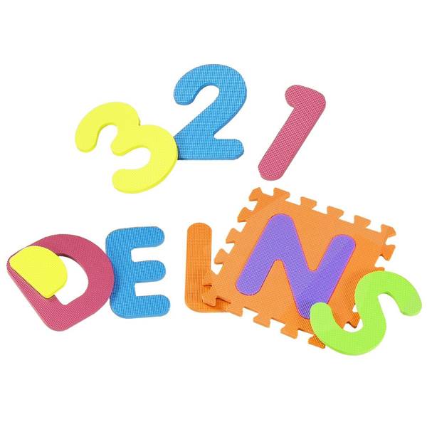 Kinder Puzzlematte Kim 36-teilig Kunststoff - 189 x 1 x 189 cm
