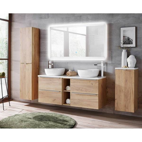 Badmöbel-Set TOSKANA-56-548 4er-Set Braun - Holzwerkstoff - 250 x 190 x 46 cm