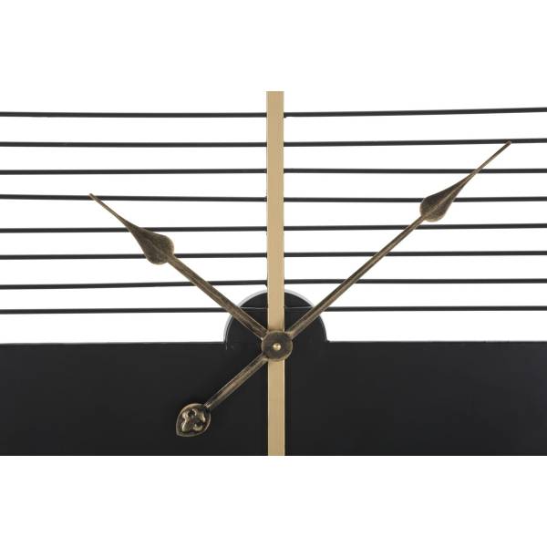 Wanduhr VKH236 Schwarz - Stahl - 60 x 60 x 5 cm