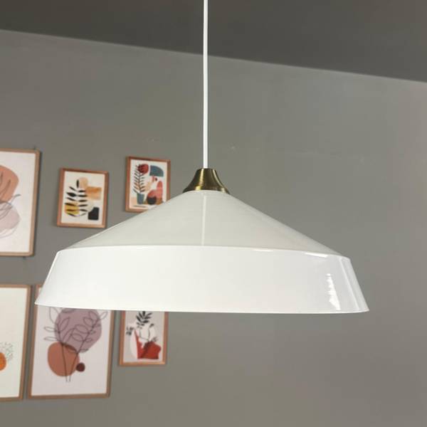 Pendelleuchte EPLema Weiß - Metall - 38 x 17 x 38 cm