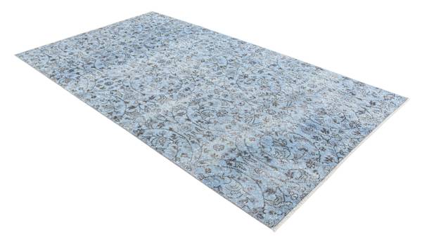 Tapis Ultra Vintage DCXXI Bleu - Laine - 130 x 1 x 257 cm