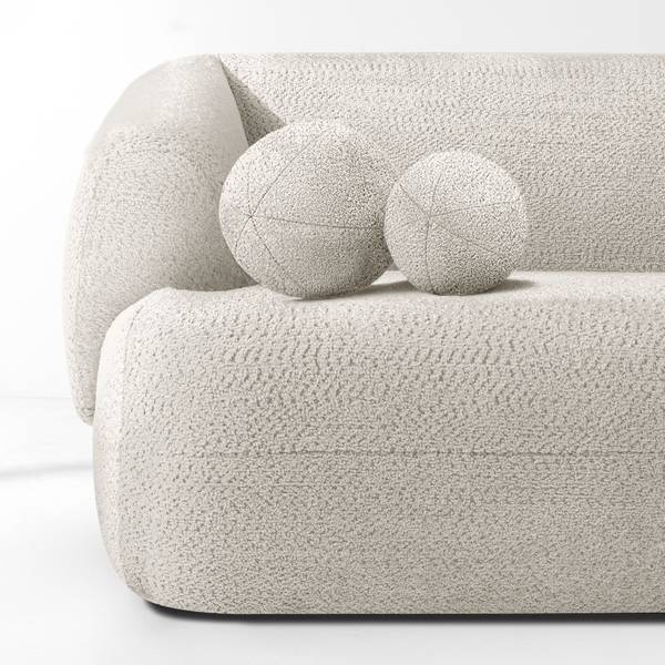 Canapé individuel VIRA Blanc - Gamme chenille