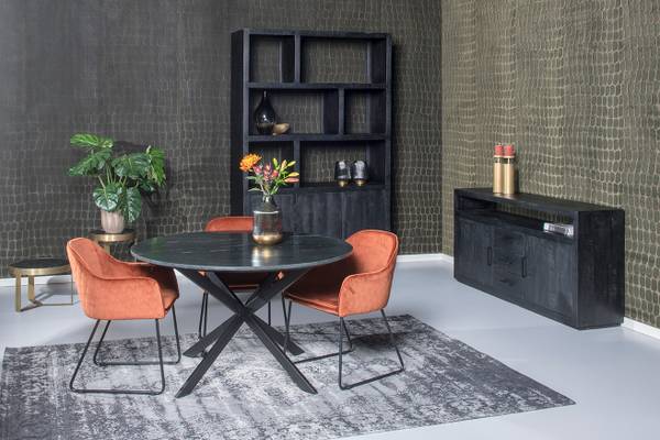 Anrichte Jaxx Schwarz - Holzwerkstoff - 180 x 85 x 40 cm