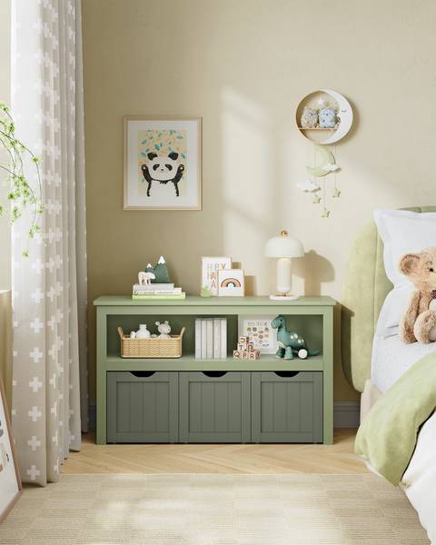 Schuhbänke Helen Grün - Holzwerkstoff - 29 x 60 x 102 cm