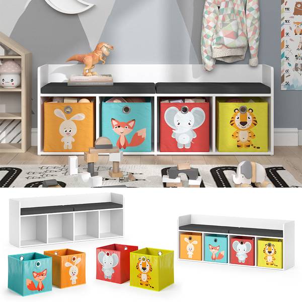Kindersitzbank Luigi 39448 Weiß - Holzwerkstoff - 32 x 54 x 143 cm