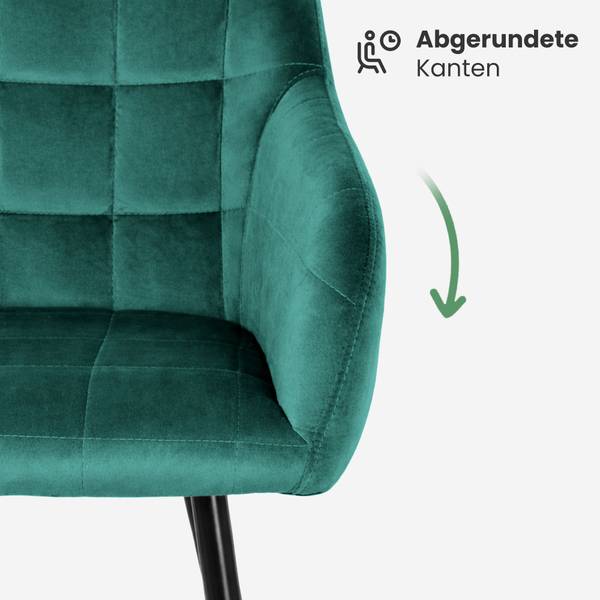 Esszimmerstuhl LUXANO 2er-Set Dunkelgrün
