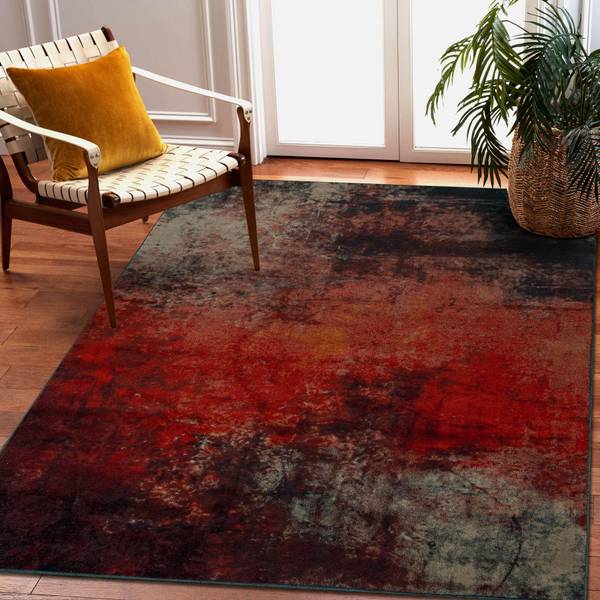 Tapis P17977 Rouge - Laine - 200 x 1 x 300 cm