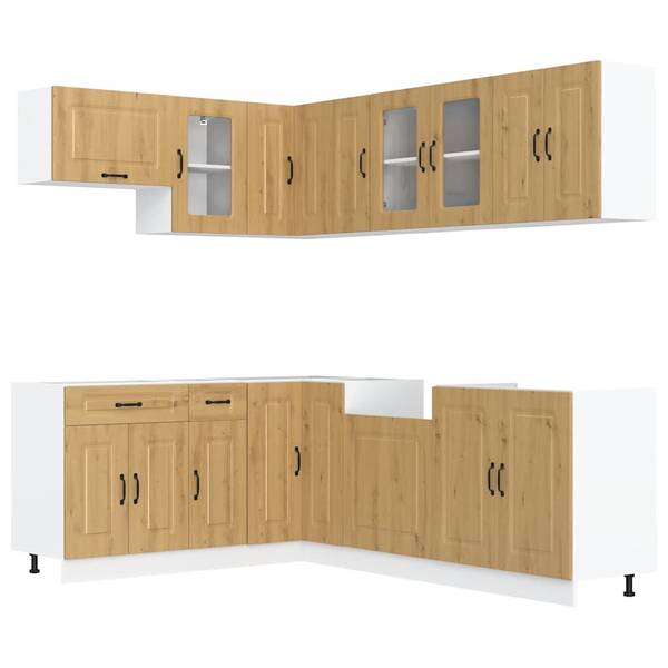 Küchenschrank-Set 3043830 (11-teilig) Braun - Holzwerkstoff - 80 x 81 x 46 cm