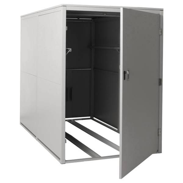 2er-Fahrradgarage L56c Hellgrau