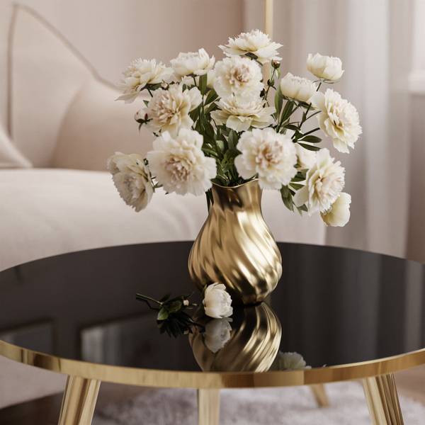 Couchtisch SOLEIL Hochglanz Schwarz - Gold
