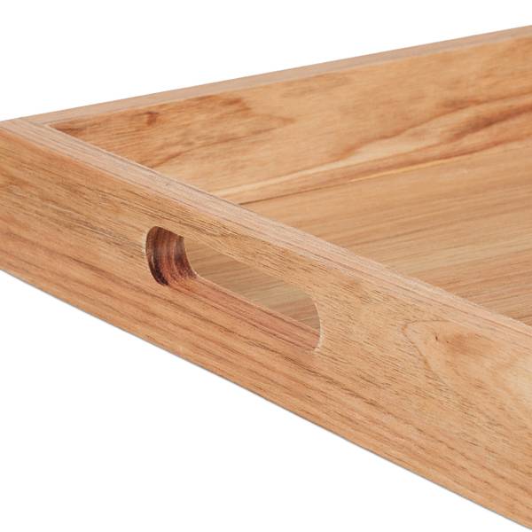 Serviertablett aus Walnussholz & MDF Braun - Holzwerkstoff - 55 x 5 x 35 cm