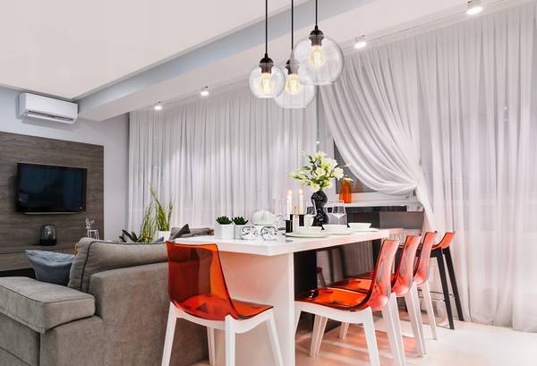 Bergen Pendelleuchte III Schwarz - Glas - Metall - 30 x 100 x 30 cm