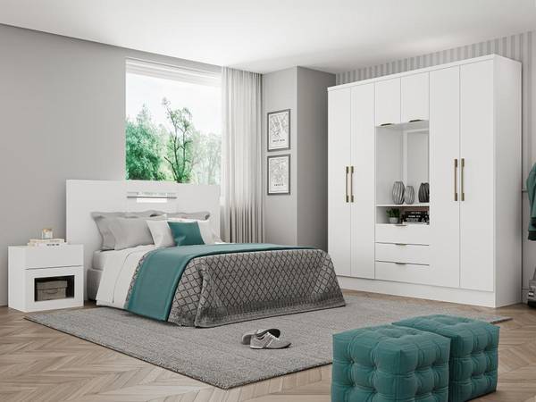 Kleiderschrank ELORIO Weiß