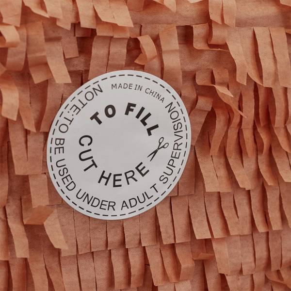 Pinata Set Schatztruhe mit Stab & Maske Braun - Gold - Weiß - Papier - Kunststoff - 30 x 27 x 23 cm