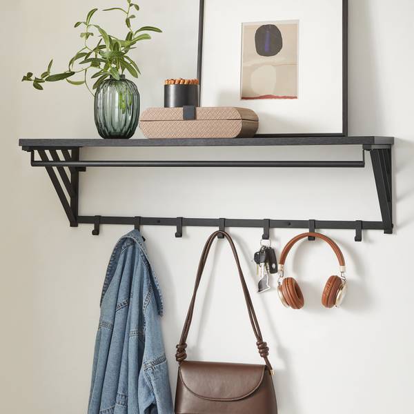 Wandgarderobe Schwarz