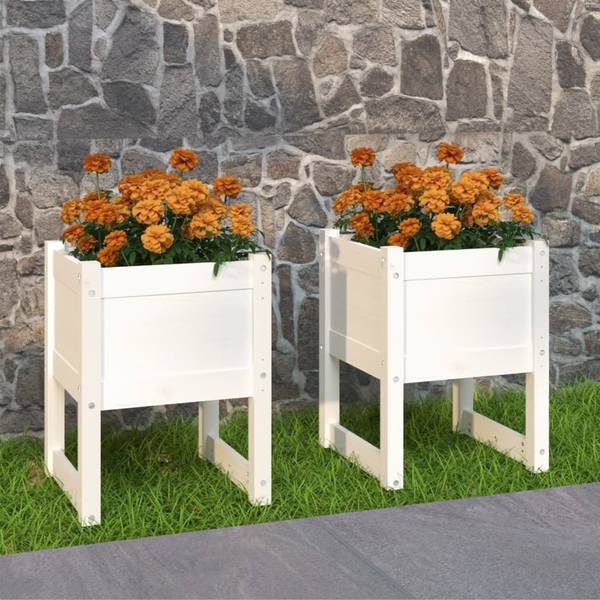 Plantenbak 3017110-2 Set van 2 wit