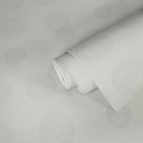 Vliestapete 3156 Wohnzimmer modern Grau - Weiß - Fleece - 53 x 1005 x 1 cm