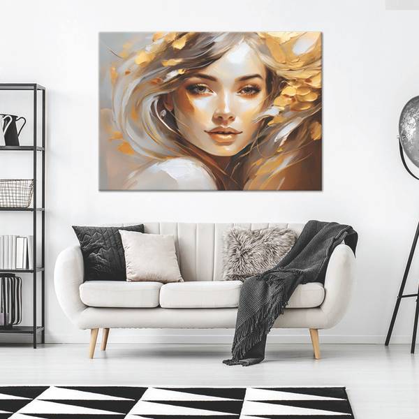 Wandbild glamour-frau acryl 100 x 70 cm