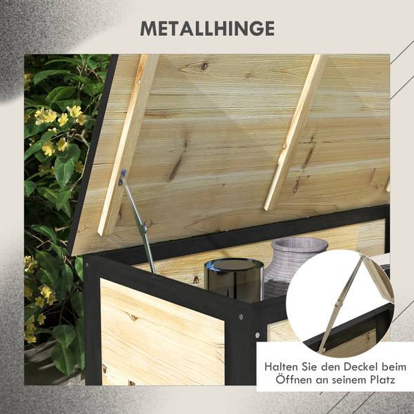 Aufbewahrungsbox 322V00ND Beige - Massivholz - 100 x 43 x 50 cm