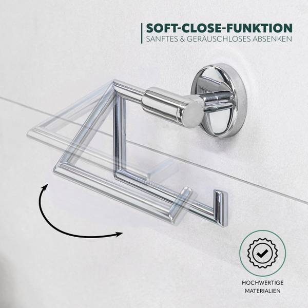 Badezimmer-Zubehör-Set Lucente (2er Set) Silber - Metall - 16 x 11 x 6 cm