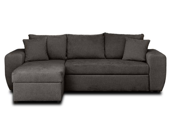 Canapé Convertible D’angle Noir – Modèle Détachable, Sans Marque