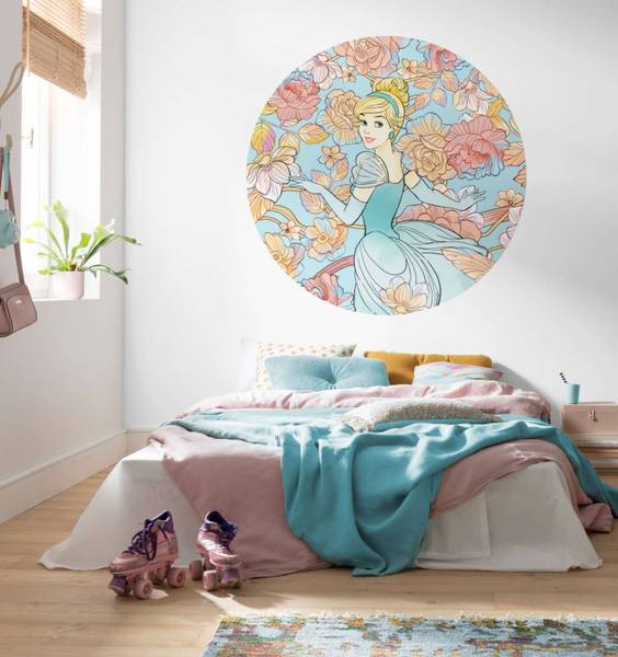 Selbstklebende Wandtattoo 611718 Blau - Vinyl - 125 x 125 x 125 cm