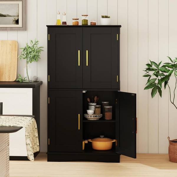 Aufbewahrungsschrank VH34837 Schwarz - Holzwerkstoff - 30 x 110 x 60 cm