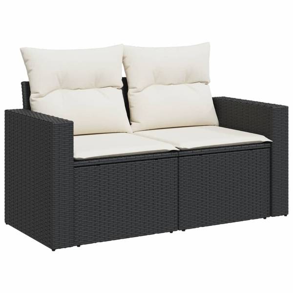 Garten-Lounge-Set 3034343-1 10-teilig Schwarz - Creme