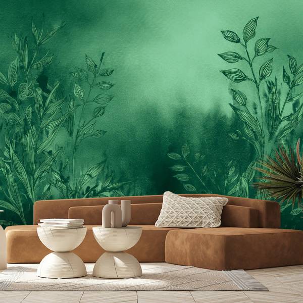 Papier peint prairie botanique 350 x 245 cm
