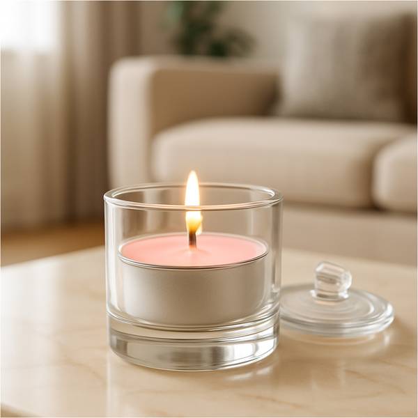 Teelichter Rose and Oud Wood Pink - Metall - 4 x 2 x 4 cm