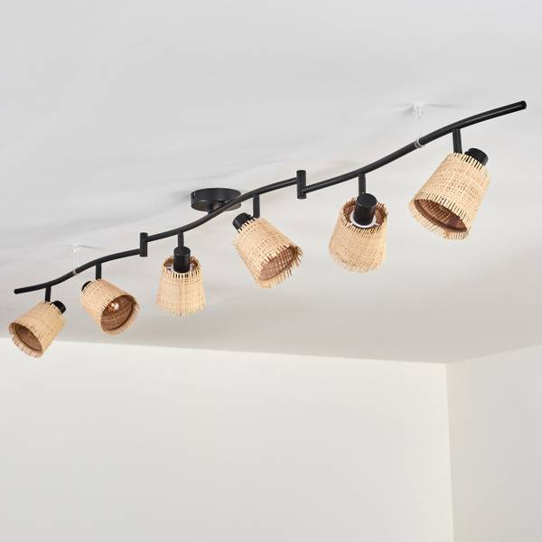 Deckenleuchte Intissans Beige - Mischgewebe - Aluminium - 16 x 27 x 178 cm