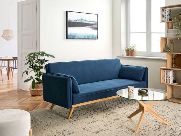 3-Sitzer Sofa ASAA Blau - Braun