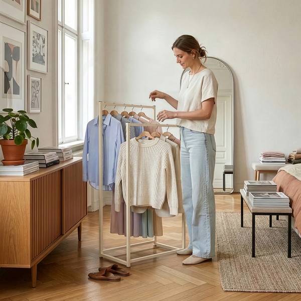 Kleiderständer Holtalen Beige