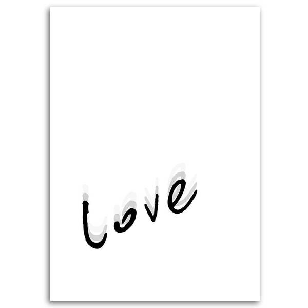 Wandbild typografie love 80 x 120 cm
